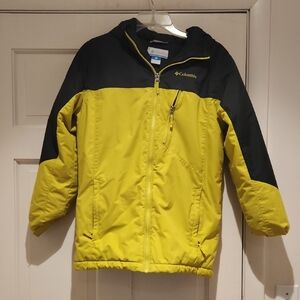 Columbia Kids' Yellow and Black Hooded Snow Boarders Jacket Size L